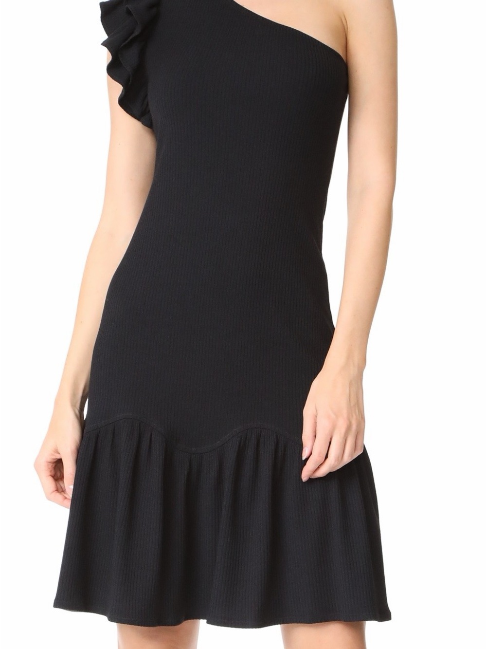 Rebecca Taylor One Shoulder Ribbed Dress